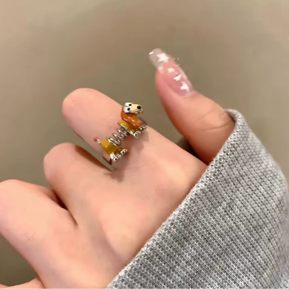 Cute sausage Dog Ring dachshund ring Adjustable - Picture 2 of 4